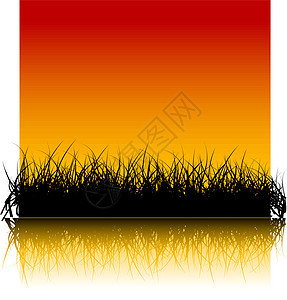 矢量草背景夹子土地玉米牧草农场橙子日落季节农村环境背景图片