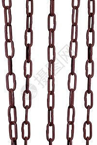 生锈的铁链力量白色腐蚀金属棕色安全工业小路链接剪裁图片