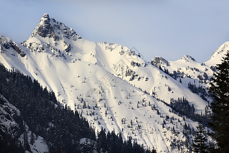 肯德尔佩克山雪山斯诺夸尔梅过华盛顿生态爬坡旅行顶峰蓝色风景季节树木山脉岩石图片