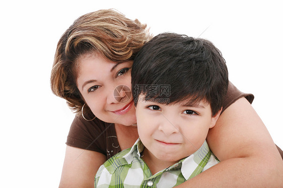 母亲和儿子的肖像画图片