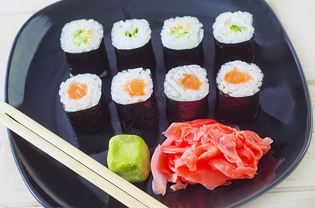 寿司美食文化螃蟹海鲜辣根盘子食物筷子紧缩饮食图片