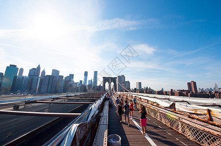 纽约市布鲁克林桥观光旅行市中心地标建筑旅游图片