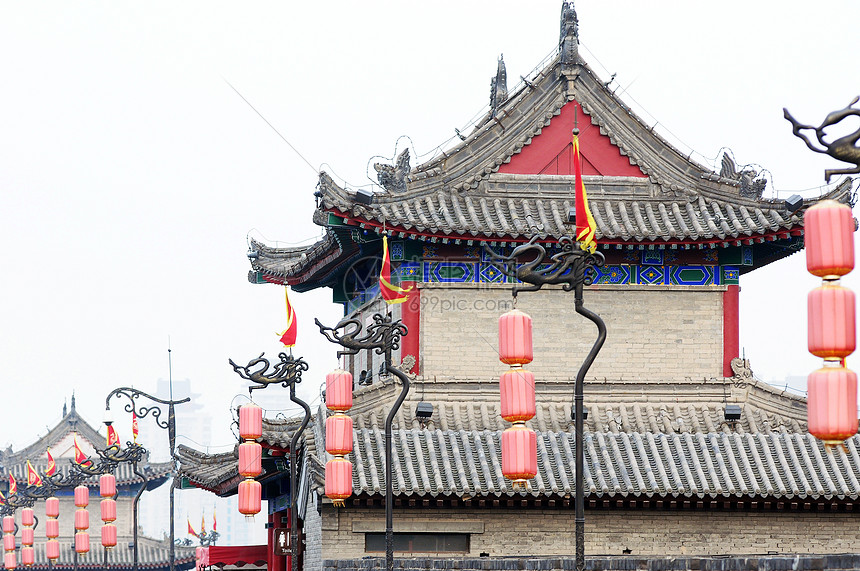 古代城墙观光历史地标文化城市灯笼建筑学历史性红色石头高清图片下载-正版图片320998121-摄图网