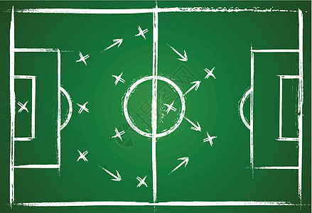 足球团队合作战略横幅插图成功边界草图竞赛绿色推介会桌子场地背景图片