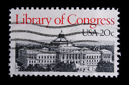 复古美国纪念邮票邮件建筑意义国家图书馆国会邮政服务图片