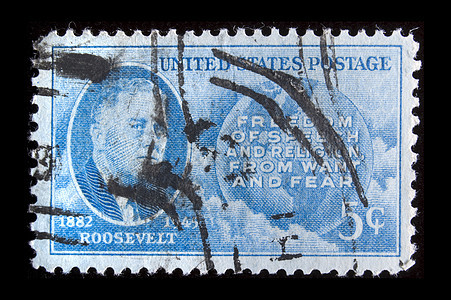 复古美国纪念邮票蓝色纪念品邮资地球历史性图片