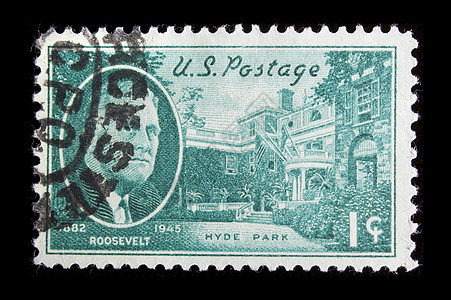 复古美国纪念邮票纪念品绿色邮资历史性建筑青色图片