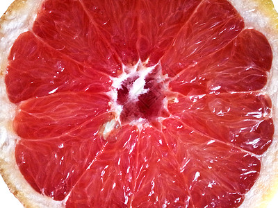 白背景上分离的葡萄油切片葡萄柚水果食物小路白色减肥剪裁红色饮食食品图片