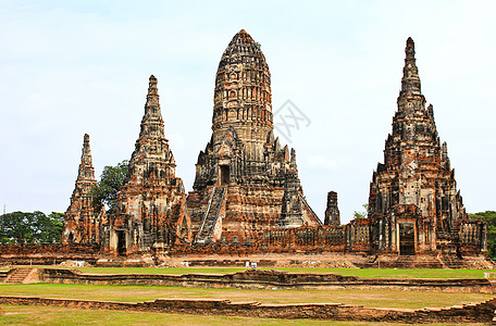 寺庙 泰国Ayutthaya历史公园废墟古董历史性古玩建筑考古学旅游建筑学游客巅峰图片