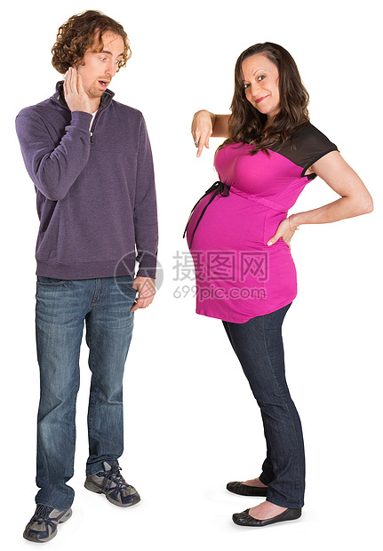 怀着孕妇的惊喜男人图片