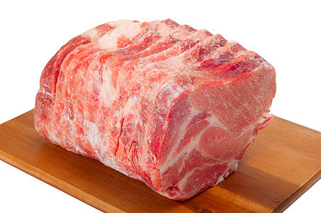 冻肉粉色白色猪肉红色食物腰部牛扒背景图片
