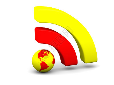 亮亮的 WWFi 符号热点黄色上网行星插图互联网网络红色网吧图片