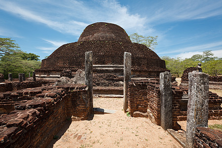 古代佛教徒伏普佛塔寺庙晴天石头地标遗迹天空废墟佛教徒图片