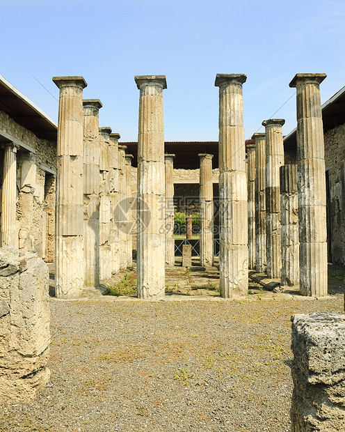 庞贝的罗马废墟大教堂石工论坛入口寺庙建筑学石头石板历史性门户网站图片