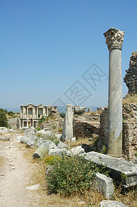 土耳其Ephesus的罗马废墟图片