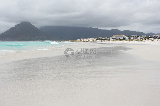 Kommetjie海滩 背景中即将发生暴风雨支撑海景场景交界处雷雨天空天气海洋气候天堂图片