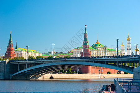 克里姆林宫 莫斯科 大石桥 (Sviblova) 塔 克里姆林宫和大教堂背景图片
