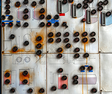 旧实验室控制面板生产节器木板万用表实验控制工程技术工具机器图片