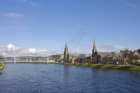 苏格兰因弗内斯市中心的教会图片
