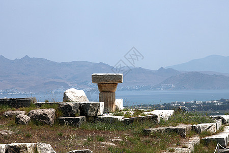 科斯岛的山口之地 希波克拉底人在那里建造了欧洲文明中最早的医院之一兴趣废墟精神寺庙柱子治疗科学观光历史建筑学图片