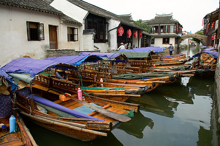中国水镇的船图片