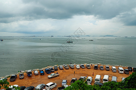 泰国班干海滩的景象旅游停车场酒店建筑学城市景观天空图片