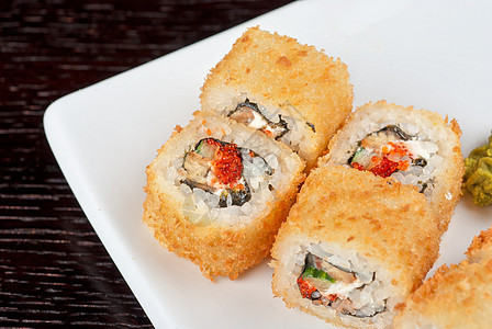 寿司卷奶油面条飞行鳗鱼美食鱼子美味寿司沙拉熏制图片