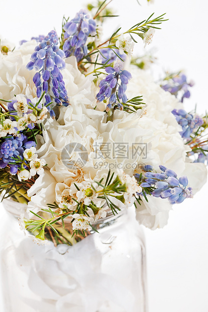 春花园艺母亲展示蓝色宏观花瓣季节植物婚礼牡丹图片