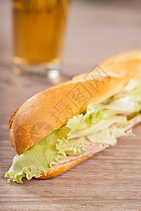 桑威奇饮食面包食物火腿沙拉图片