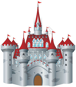 清空的城堡旗帜棕色童话小说据点寓言建筑学艺术堡垒灰色图片