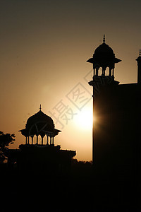 Taj Mahal马哈尔日落黑色太阳建筑图片