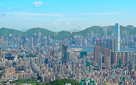 香港旅行景观风景吸引力建筑建筑学地标住宅蓝色市中心图片