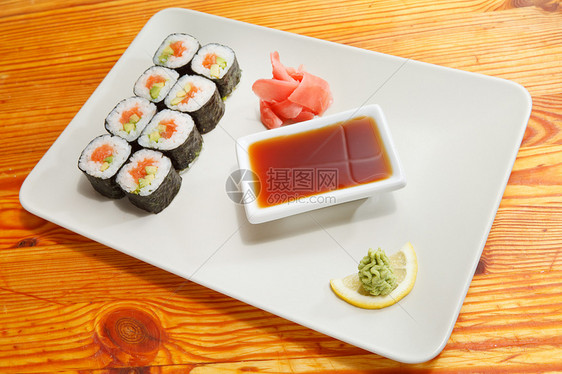 好吃的寿司饮食文化传统海鲜酱油美食烹饪小吃盘子熟食图片