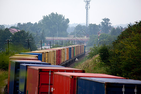 火车的景观货物进口船运柴油机国际出口摄影机车环境后勤图片