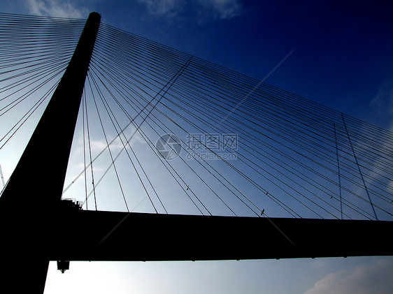 诺曼底桥斜坡吊桥索桥斜绳钢丝绳图片