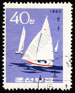 邮戳上的海上游艇闲暇海景速度冒险运动员集邮紫色运输海浪邮政图片