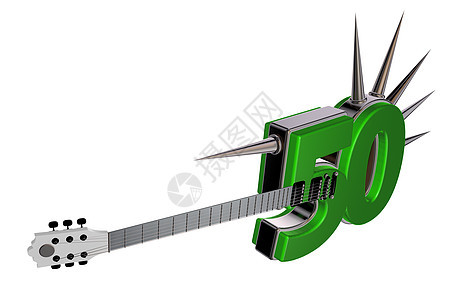 50号吉他娱乐技术周年数学噪音音乐岩石合金生日乐器图片