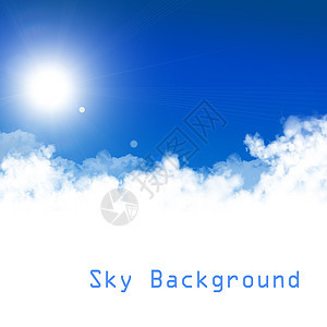 蓝色天空背景射线晴天生态天蓝色季节天堂阳光天气环境太阳图片