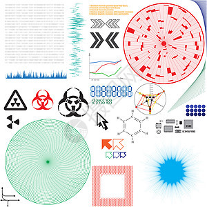 一套电子设计矢量元件组图片