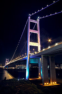 夜里香港清马桥海岸公司旅行反射城市建筑旅游连接器金融商业图片