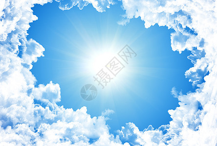 明蓝天空中的太阳天气自由阳光场景晴天臭氧蓝色环境气候天空图片