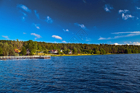 湖边的风景森林公园游泳地平线假期阳光摄影乡村绿色日光图片