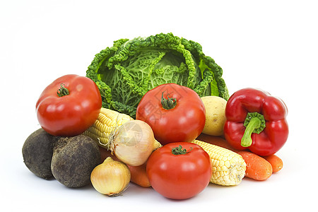 新鲜蔬菜篮子厨房食物土豆芳香花园香肠植物玉米饮食图片