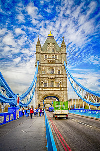 联合王国伦敦塔桥游客首都蓝色历史旅游花岗岩城市旅行商业运输图片