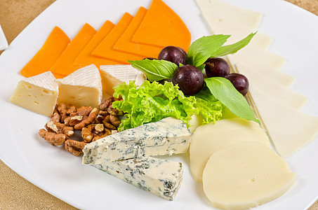 奶酪美食享受奶制品小吃坚果羊乳蓝色产品桌子甜点图片