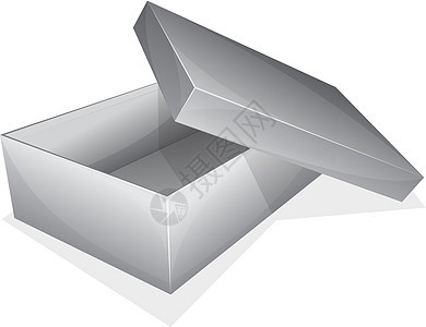 空框阴影插图包装盒子白色纸板纸盒背景图片