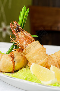 虾虾碗市场饮食海鲜尾巴营养烹饪动物盘子餐厅食物图片