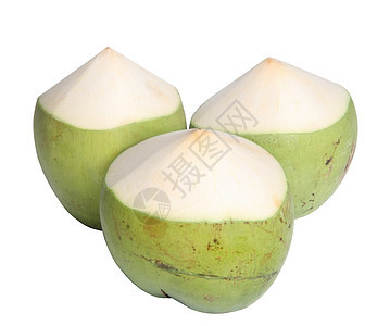 绿色椰子海洋食物饮食牛奶热带水果果汁圆形营养坚果图片