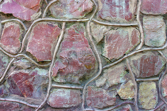 传统的石砖墙 由在不可摧毁的古拉以碎石制成图片