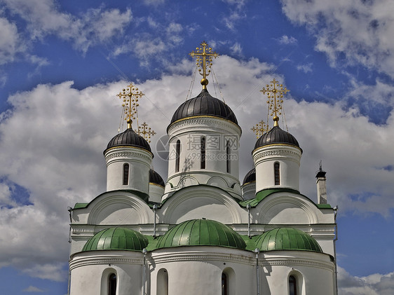 中世纪东正教教堂的圆顶图片